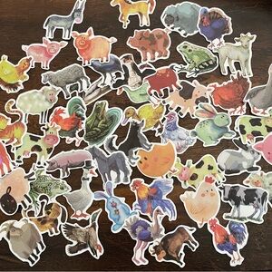 1,400 Farm Animal Stickers